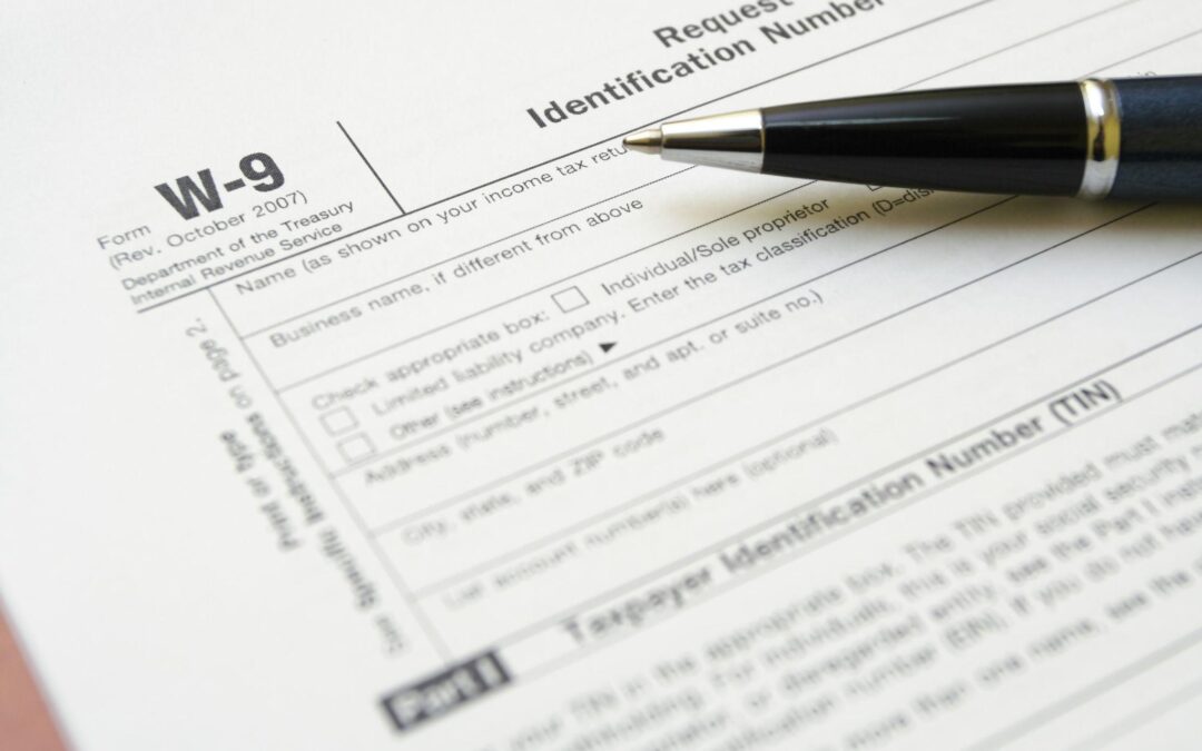 W-9s Form filling with a pen